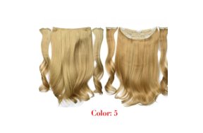 Τρέσα Συνθετική HD Κυματιστή με Κλιπ 3 Κομμάτια 45cm 185g Cream Caramel #5