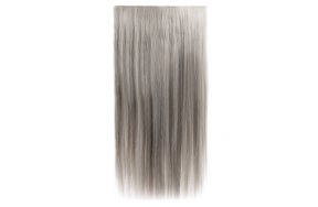 Τρέσα Συνθετική HD Ίσια με Κλιπ 60cm, 185g, Silver grey #60T