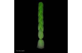 Leuchtende Jumbo-Zopfe im Dunkeln Weiss 100g 60cm