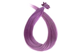 Τουφάκια Extensions Κερατίνης #PURPLE, Μωβ 100% Φυσική Τρίχα, 50cm 25τμχ