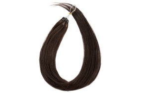 Micro Ring Loop Hair Extensions #1Β Καστανό Σκούρο – 100% Φυσική Τρίχα, 50cm 10τμχ
