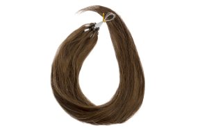 Micro Ring Loop Hair Extensions #2 Καστανό – 100% Φυσική Τρίχα, 50cm 10τμχ