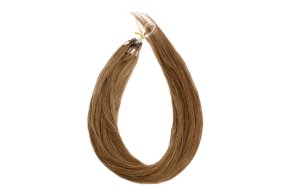 Micro Ring Loop Hair Extensions #4 Καστανό – 100% Φυσική Τρίχα, 50cm 10τμχ