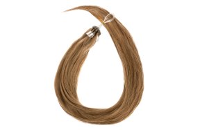 Micro Ring Loop Hair Extensions #6 Ανοιχτό Καφέ – 100% Φυσική Τρίχα, 50cm 10τμχ