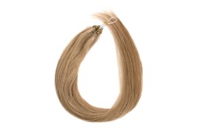 Micro Ring Loop Hair Extensions #12 Ξανθό Σκούρο Μπεζ – 100% Φυσική Τρίχα, 50cm 10τμχ