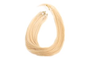 Micro Ring Loop Hair Extensions #22 Πολύ Ξανθό – 100% Φυσική Τρίχα, 50cm 10τμχ