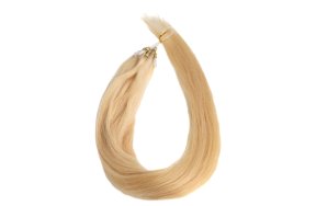 Micro Ring Loop Hair Extensions #24 Πολύ Ξανθό– 100% Φυσική Τρίχα, 50cm 10τμχ