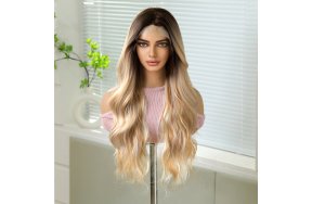Περούκα Συνθετική Lace Front Wig 13x6 Ξανθιά Όμπρε Μακριά Κυματιστή -Φυσική Όψη & Υψηλή Άνεση