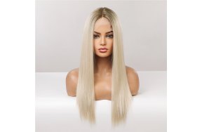 Περούκα Συνθετική Lace Front Wig 13x6 Ξανθιά Όμπρε Μακριά Ίσια -Φυσική Όψη & Υψηλή Άνεση