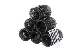 Ρολά Τρίχινα Μαύρο 45mm 6τμχ