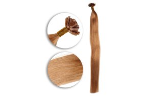 25 Keratin Bonding Hair Extensions #8A 100% Echthaar