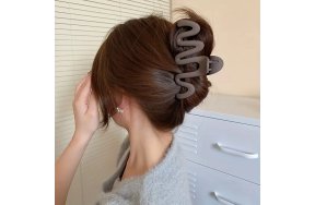 Κλάμερ Μαλλιών Μεγάλο Καφέ 10,5 εκ. – Ματ Απόχρωση, Μοντέρνο Μίνιμαλ Design, Για Πυκνά & Λεπτά Μαλλιά