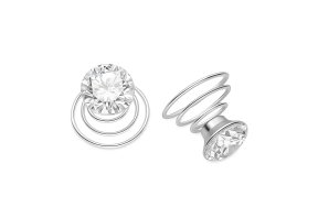 Διακοσμητικό Αξεσουάρ Μαλλιών με Στρας σε Σπιράλ για Νυφικά Χτενίσματα & Κότσους 1τμχ