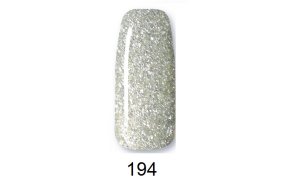 Ημιμόνιμο βερνίκι νυχιών Νο 194 χρυσό/ασημί glitter, 10ml