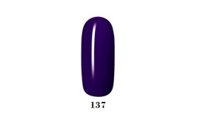 Ημιμόνιμο βερνίκι νυχιών Νο 137 μωβ σκούρο, 10ml