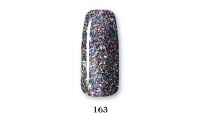 Ημιμόνιμο βερνίκι νυχιών Νο 163 μωβ glitter, 10ml