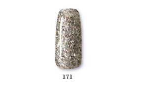 Ημιμόνιμο βερνίκι νυχιών Νο 171 ασημί glitter, 10ml