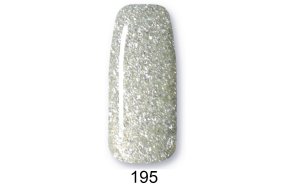 Ημιμόνιμο Βερνίκι Νυχιών Νο 195 Ασημί - Χρυσό Glitter 10ml