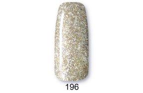 Ημιμόνιμο βερνίκι νυχιών Νο 196 χρυσό glitter, 10ml