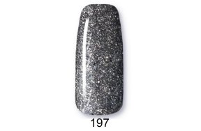 Ημιμόνιμο βερνίκι νυχιών Νο 197 γκρι σκούρο glitter, 10ml