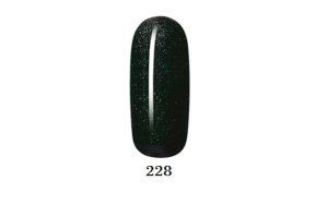 Ημιμόνιμο βερνίκι νυχιών Νο 228 πράσινο glitter, 10ml