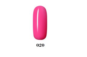 Ημιμόνιμο βερνίκι νυχιών Νο 020 ροζ έντονο, 10ml