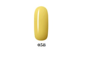 Ημιμόνιμο βερνίκι νυχιών Νο 058 κίτρινο παστέλ, 10ml