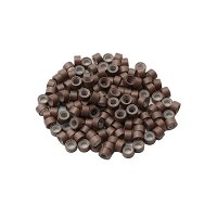 Micro Rings with Silicone Brown 100pcs
