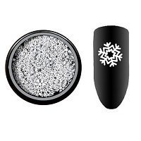 Nail Decoration White Snowflake