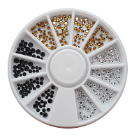 Strass-Display Silber-Schwarz-Gold 240er Set