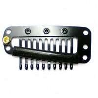 Tressen-Clip Schwarz 3,8cm