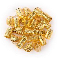 Jumbo-Zopf-Haarperlen-Set 25 Stuck Gold