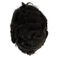 Invisible Men's Hair Topper for Thinning for Natural Look Dark Brown