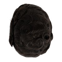 Invisible Men's Hair Topper for Thinning for Natural Look Brown