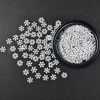 Nail Decoration White Snowflake