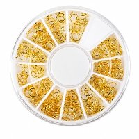 Nail Art Earrings Gold
